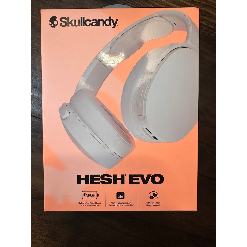 Skullcandy Hesh Evo Wireless Over-Ear Headphones White Bluetooth S6HVW-N740